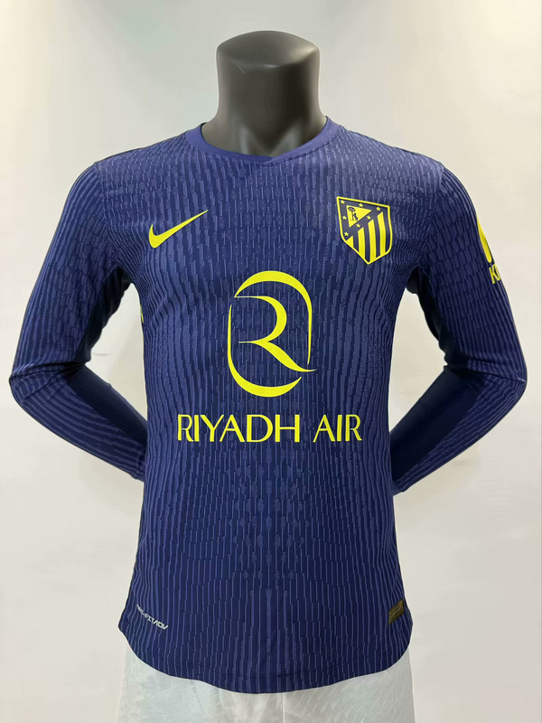 AAA Quality Atletico Madrid 25/26 Away Blue Long Jersey(Player)
